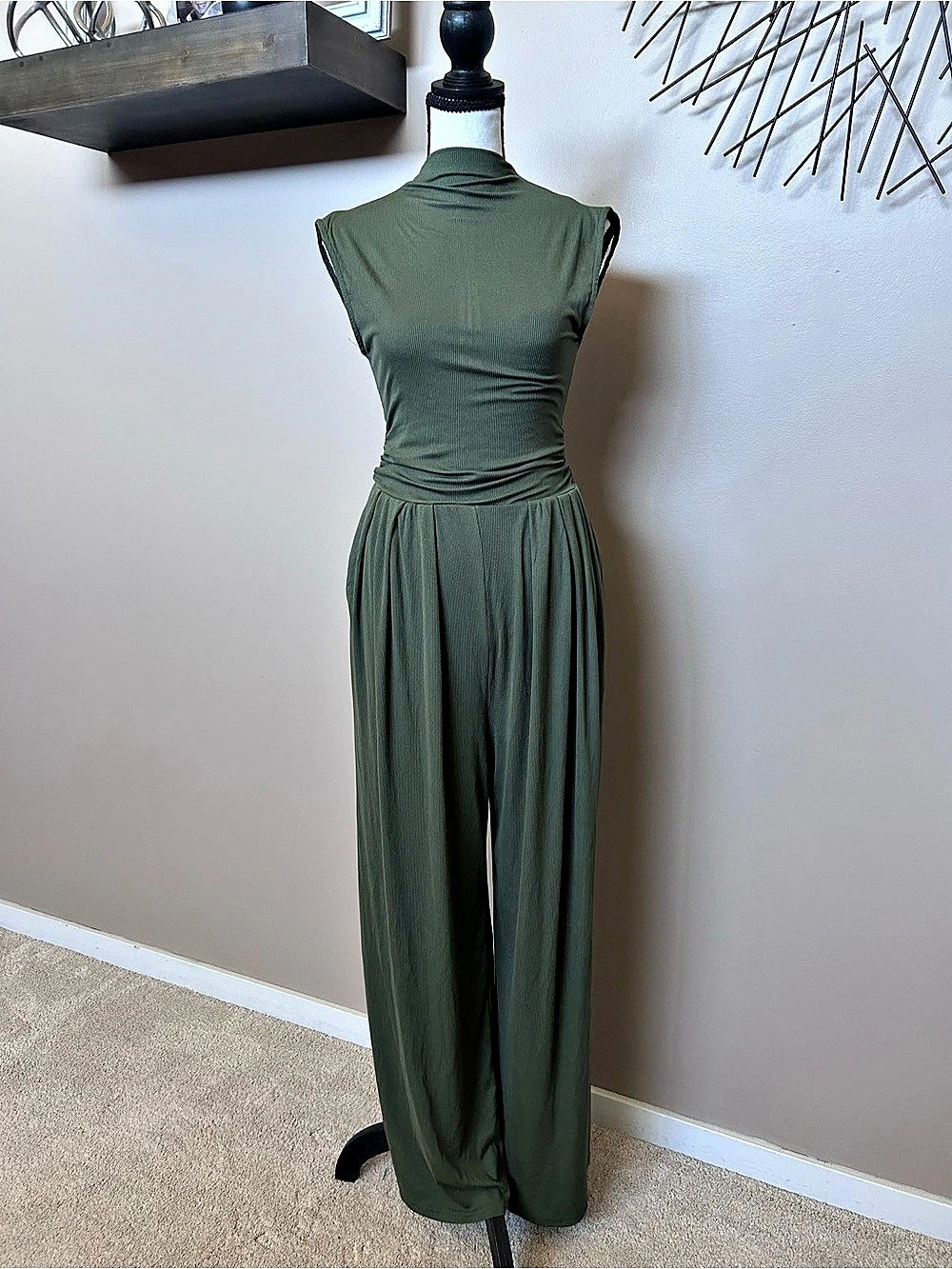 NWOT PrettyGarden Casual Green Jumpsuits Sz XS-S